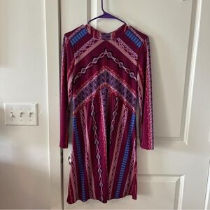 Elegant Multicolor Geometric Dress